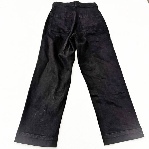 Everlane The Straight Leg Crop Short Black Denim Jean Pants Size 00 - Picture 3 of 8